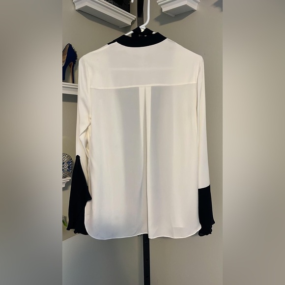 ELIE TAHARI Mavrick TwoTone Silk Blouse - - Picture 4 of 9